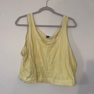 XL Old Navy Yellow Cropped Tank Top